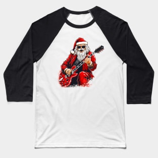 Guitar Santa Baseball T-Shirt